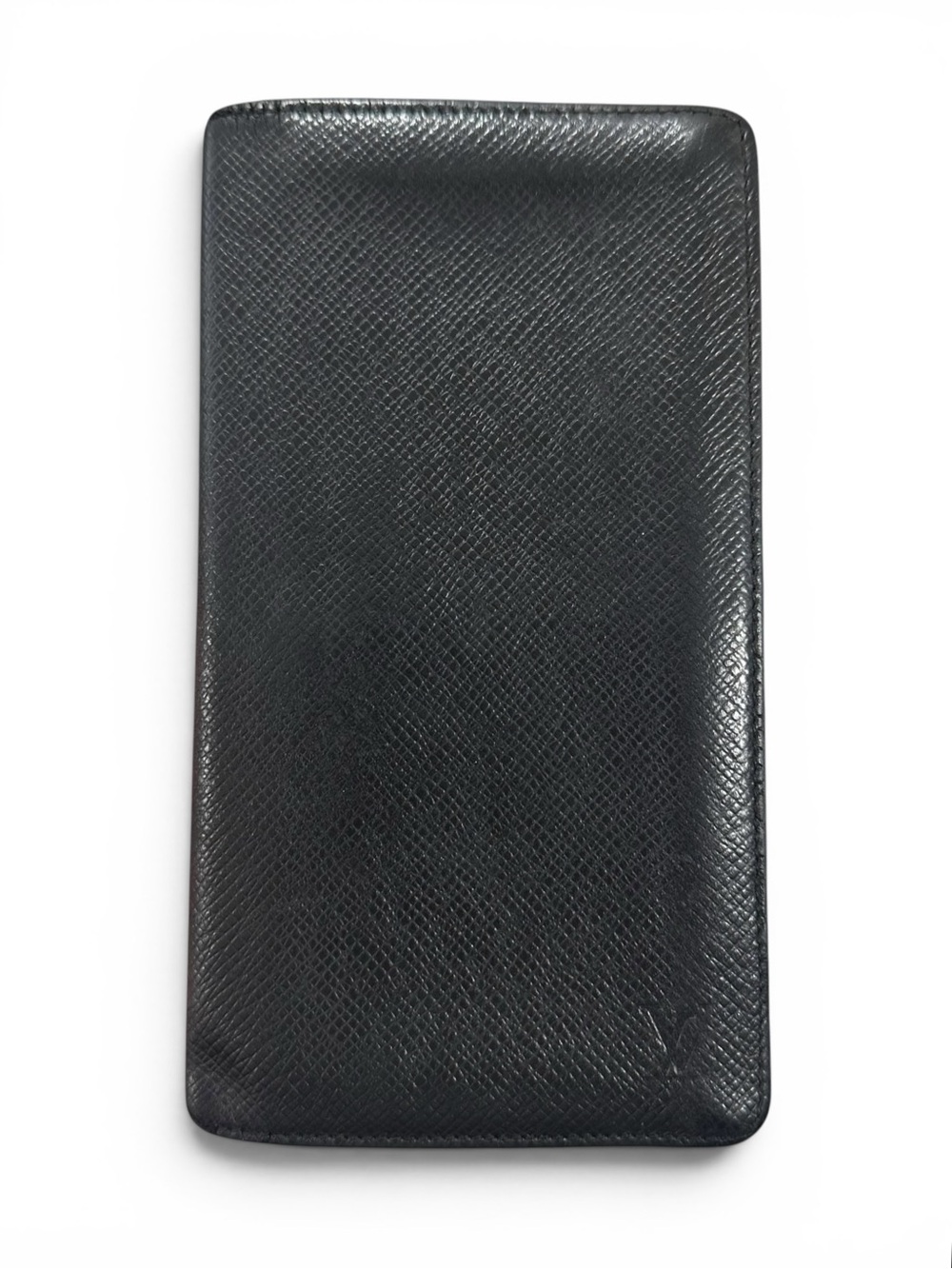 Louis Vuitton Black Taiga Leather Long Bifold Wallet